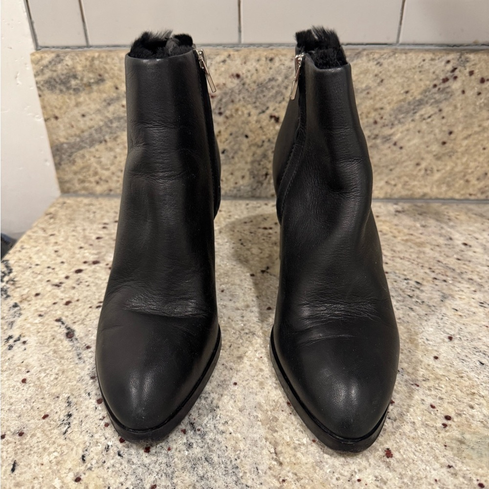 Alexander Wang Gabi Booties Black Leather, Metal Cut Out SZ 36(5.5US)